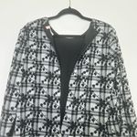 Hutch Anthropologie Jeanie Embroidered Plaid Floral Tunic Dress Black and White Photo 10
