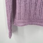 American Vintage Sweater Medium Mohair Blend Suspicious Lines Lilac Purple Y2K Photo 5