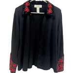 Heirloom Collectibles 2004 Embroidered Sequin Beaded Velvet Accents Cardigan M Black Size M Photo 9