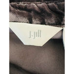 J Jill Women Velvet Ruffle Top Petite M PM Boho Dark Academia Whimsigoth Witchy Brown Size undefined Photo 3