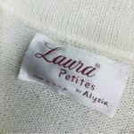 Vintage Laura alzia petit two piece skirt suit jacket sweater outfit 14 cream White Photo 4