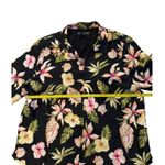 Silkland Women's 2XL Floral Hawaiian Button Photo 4