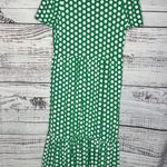 BODEN Emma Tiered Jersey Midi Dress Tencel Summer Kelly Green White US 2 Photo 2