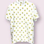 Gloria Vanderbilt  Women Short Sleeves White Yellow Lemon Pullover Shirt Size 1X Photo 2