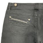 Cache Y2K Low-Rise Bootcut Jeans Sz 8 Black Cropped Wide-Leg Bling Pockets FADED Photo 10