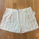 Old Navy  Women's Shorts Linen Blend Adjustable Striped NWT Size XL Photo 3