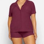 SKIMS Women's Burgundy Sleepwear Top Photo 0
