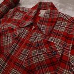 Cambridge Dry Goods Vintage Red Plaid Wool Blend Full Zip Jacket Women's Small Photo 3