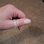 14k White Gold/Silver Baguette Ring Gold Size 7.5 Photo 2
