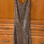 Audrey 3+1 Slip Silk Leopard Print Midi Dress Photo 1
