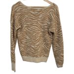 Abercrombie & Fitch Womens Brown Tan Animal Print Scoop Neck Sweater Size Small Photo 1