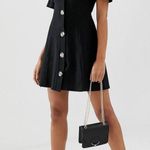 ASOS Design Faux Horn Button Through Mini Dress Photo 0