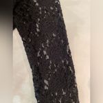 Adrianna Papell Eyelash Lace Lined Elegant Black Lace Dress Size 6 Photo 8