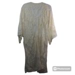 En Crême EN CREME Beige Sunflower Lace Sheer Mesh Festival Kaftan Coverup Size XS Photo 2