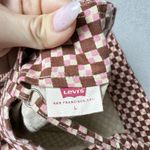 Levi's Womens Mini Dress Square Neck Cotton Pink Checkered Casual Size L Photo 10