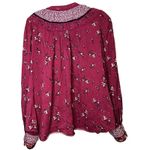 Free People  Paloma Printed Floral Prairie‎ Cottage Boho Blouse Size S Petite Photo 7