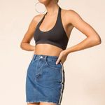 superdown Marianna Side Stripe Denim Skirt Blue Women's Size Medium Photo 2