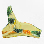 Anthropologie  Pina Colada Pineapple One Shoulder Modest Bikini Top Size Small Photo 6
