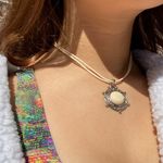 little white marble choker necklace Photo 0