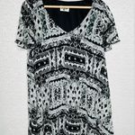 Show Me Your Mumu Women's Bohemian Dress S Black/White Tribal Print Short Sleeve Photo 0