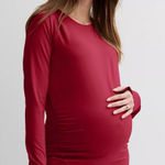 Tek Gear Maternity  Top Size Medium Red Active Dry Tek Long Sleeve Tee NWT Womens Photo 0
