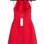 NWT Rebecca Vallance Caitlin Pink Halter Crepe Mini Dress US 2 in Coral Photo 3