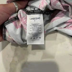 Lands End Bathing Suit Tankini Swim Top Black Pink Floral Paisley Print Womens 4 Photo 4