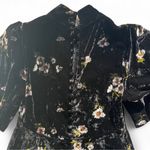 Free People  Be My Baby Velvet Floral Print High Neck Mini Dress Black Size 0 Photo 9