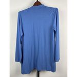 J. Jill Cardigan Wearever Rayon Jersey Stretch Open Front Long Sleeve Blue Sz MP Photo 6