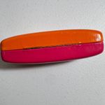 Kate Spade  New York Pink Orange Hard Shell Eyeglass Case with Eyes Design Photo 2