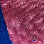 Boutique September Birthstone Necklace Blue Bling Rhinestone Birthday Zodiac Month gift Photo 5