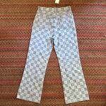 NWT KOLLYY CHECKERED PATCHWORK DENIM JEANS Blue Size 26 Photo 3