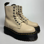 Dr. Martens Jadon III Leather Platform Combat Boots in Vintage Taupe Pisa Photo 0
