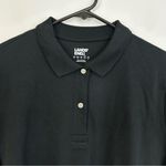 NWT Lands End Black Short Sleeve Feminine Fit Interlock Polo Shirt Size Large Photo 1