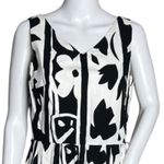 Talbots Dress Womens 10 Petite Black White Floral Flowers Fit & Flare Vintage Photo 4