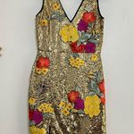 Nicole Miller  Flora Fauna Sequin Embellished Embroidery Mini Dress Photo 5