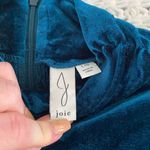 Joie  Velvet Mock Neck Long Sleeve with Diamond Tassel Trim | Teal Photo 3