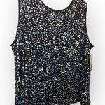 Mirasol Black Colorful Iridescent Sequin Y2K Party Holiday Tank Top 3X Photo 0