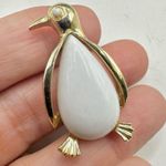 Gerrys vintage white and gold penguin brooch Gold Photo 0