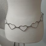 Silver Heart Circle Waist Belt O/S Festival Boho Retro Girl Fairy Beach Bratz Photo 0