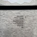 Old Navy Vintage Y2K  Ribbed Tank Top Womens Large Gray Lace Trim Cotton Blend Photo 3