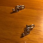 treble clef silver earrings Photo 2