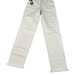 Wild Fable  High Rise Straight Leg Jeans with Frayed Hem Off White EasyRigid Photo 0
