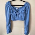 PacSun Cottagecore milkmaid light blue bustier corset top Photo 1