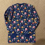 Hanna Andersson Women's Pajama Top Blue Winter Houses Size Small Photo 1