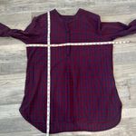 Old Navy  Purple Blue Plaid Lightweight Tunic Long Sleeve S39 Photo 2
