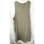 Eric Charles Plus Size 1X Overall Denim Midi Dress Khaki Green Pinafore 1403 Photo 1