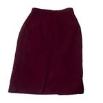 ASOS Women's Burgundy Pencil Skirt Size 4 Knee Length Back Slit Business Casual Photo 3