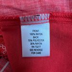 Apt. 9  Top Womens XL Red Bandana Tie Front Sleeveless‎ Southwestern Button Collar Photo 7