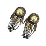 Vintage aurora borealis vintage chain statement earrings Photo 7